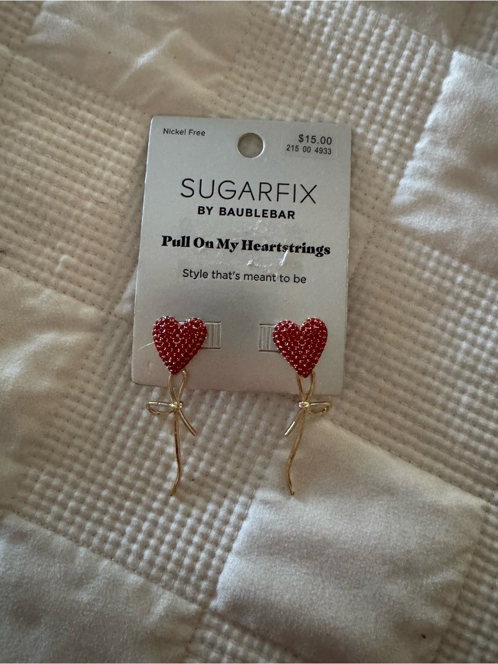 SugarFix by Baublebar Gold Bow Threader Earrings